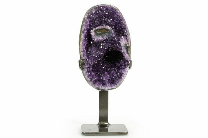 Sparkling Amethyst Geode with Metal Stand - Uruguay #372983
